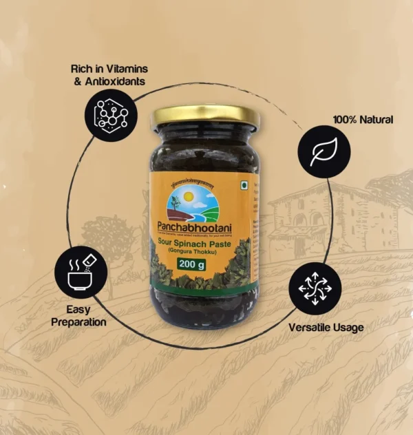 Panchabhootani Gongura Chutney (Sour Spinach)