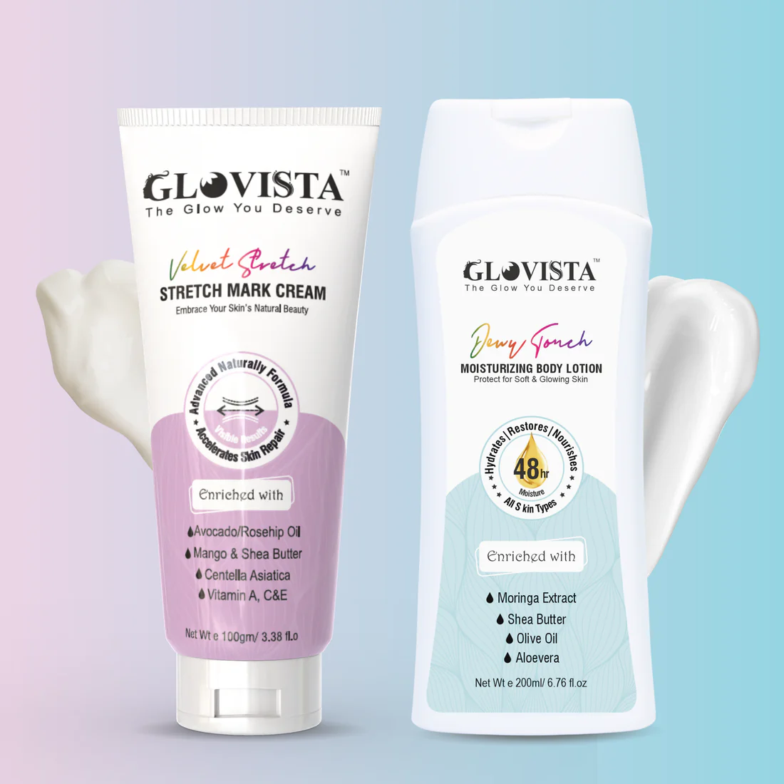 Velvet Glow Kit - Stretch Mark Cream + Body Lotion
